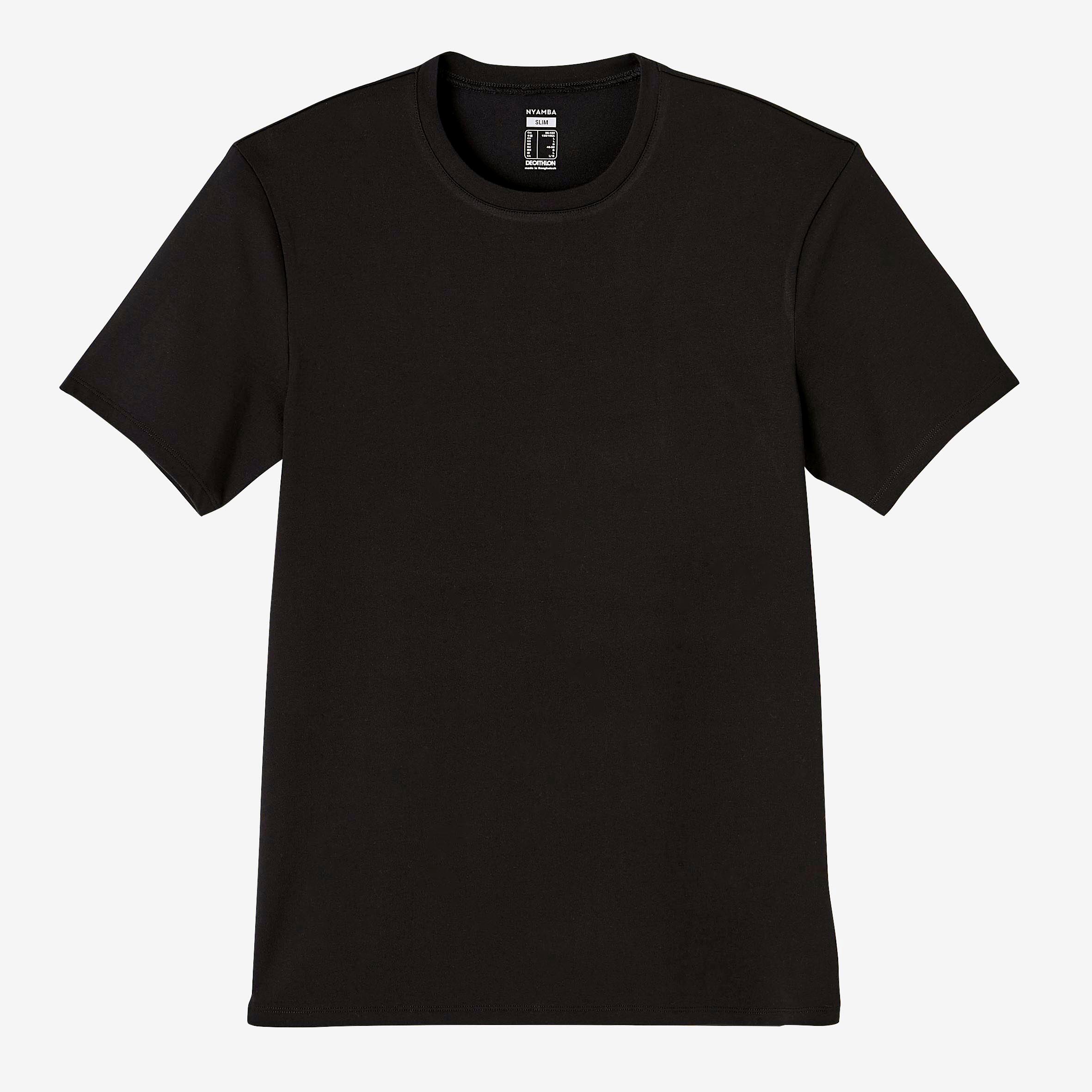 Men's Slim-Fit Fitness T-Shirt 500 - Black 9/19