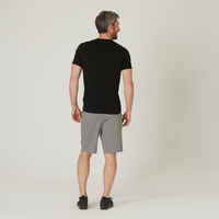 Men's Slim-Fit Fitness T-Shirt 500 - Black