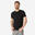 T-Shirt Slim de Ginástica e Pilates Homem 500 Preto