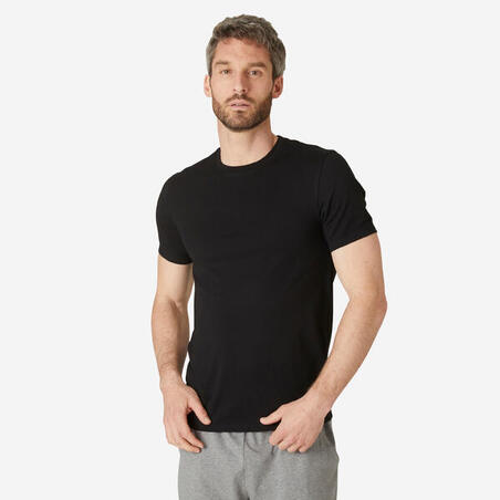 pantalon jogging homme noir simple avec T-shirt noir col rond