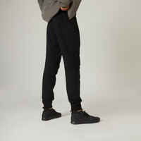 Fitness Slim-Fit Jogging Bottoms with Zip Pockets - Black