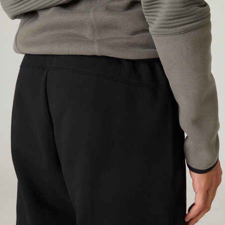 Fitness Slim-Fit Jogging Bottoms with Zip Pockets - Black