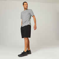 Short fitness pantalón corto chándal regular Hombre Domyos 520 negro