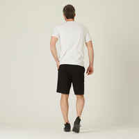 Fitness Long Stretch Cotton Shorts - Black