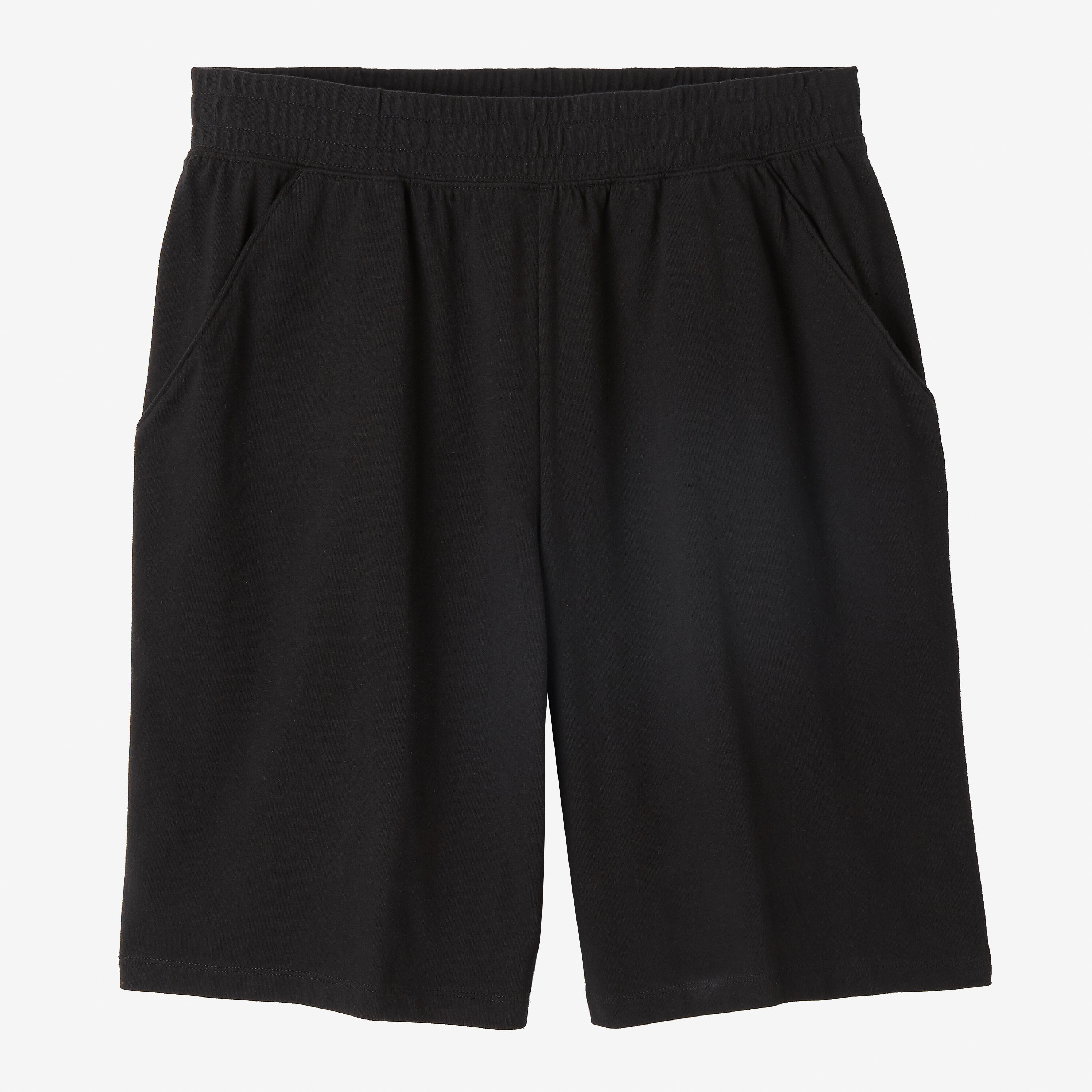 Fitness Long Stretch Cotton Shorts - Black 5/5