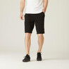 Men's Cotton Gym Short Regular fit 500 - Black