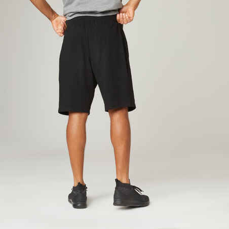 520 Regular-Fit Knee-Length Pilates & Gentle Gym Shorts - Black