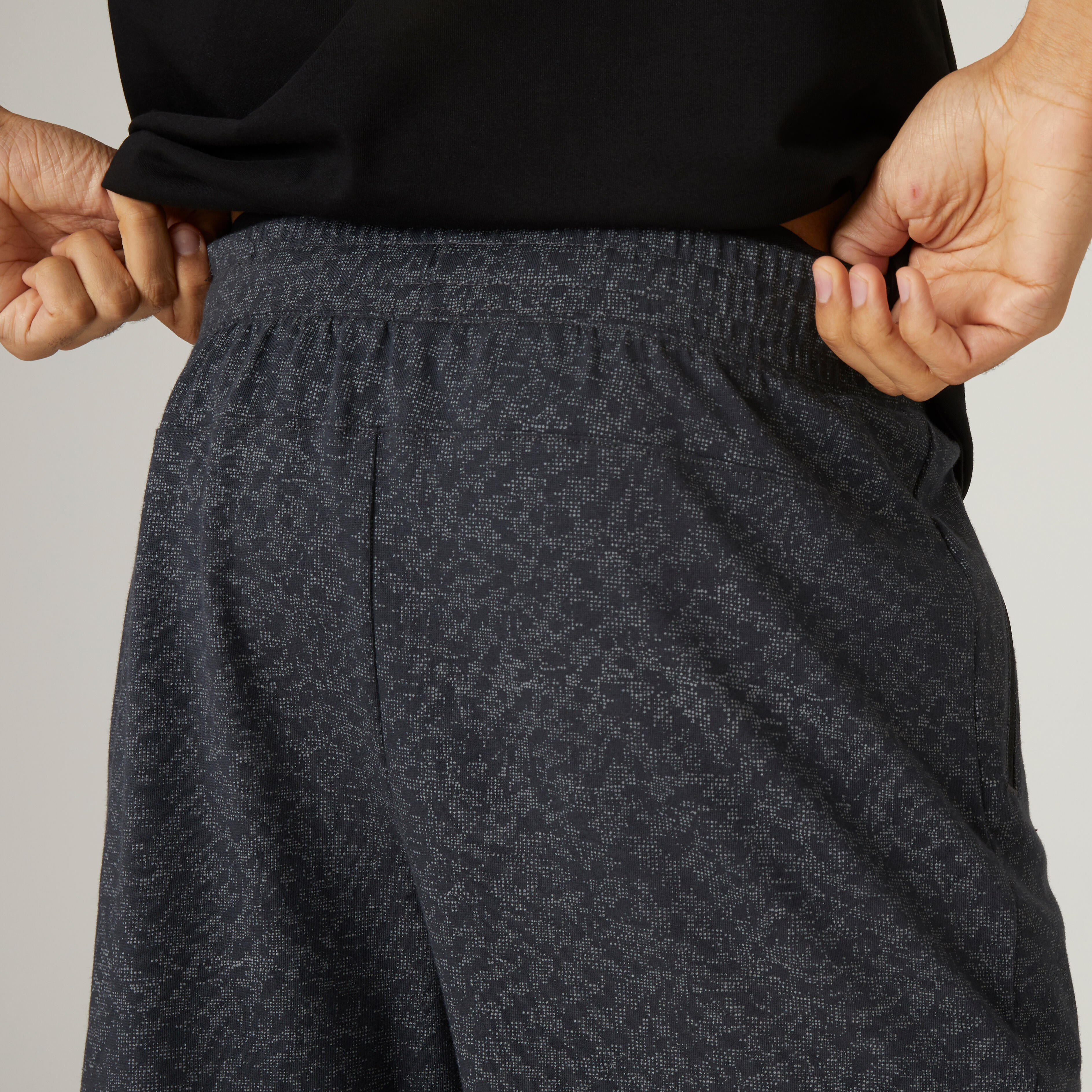 Long Fitness Stretch Cotton Shorts with 