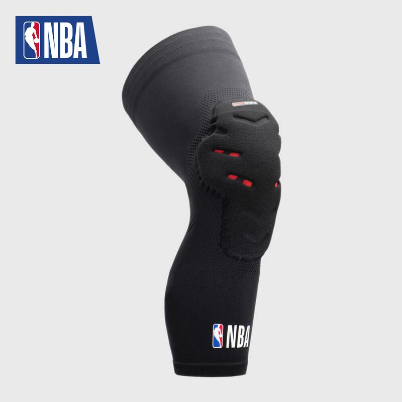 Kniebeschermers voor basketbal voor jongens/meisjes KP500 NBA zwart set van 2