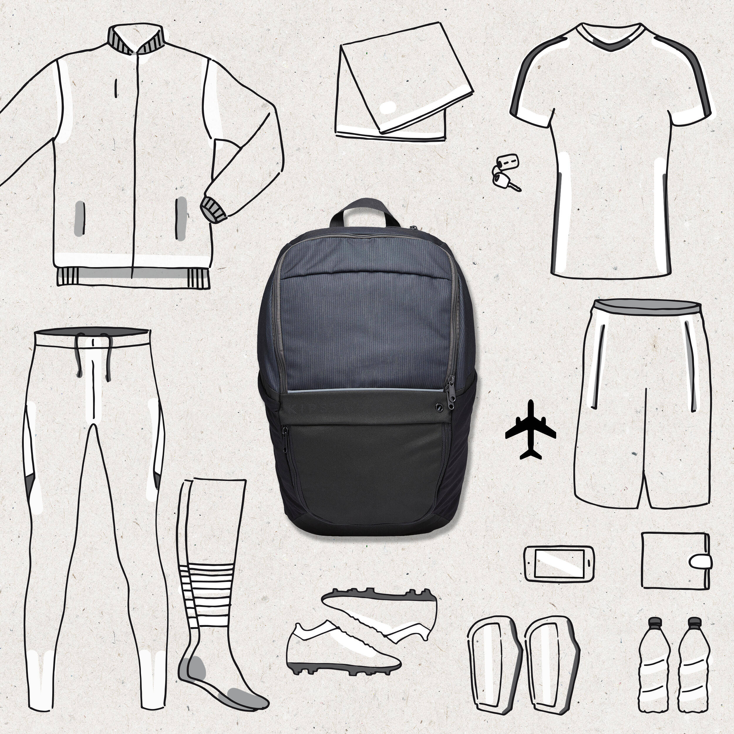 25L Backpack Essential - Black -  3