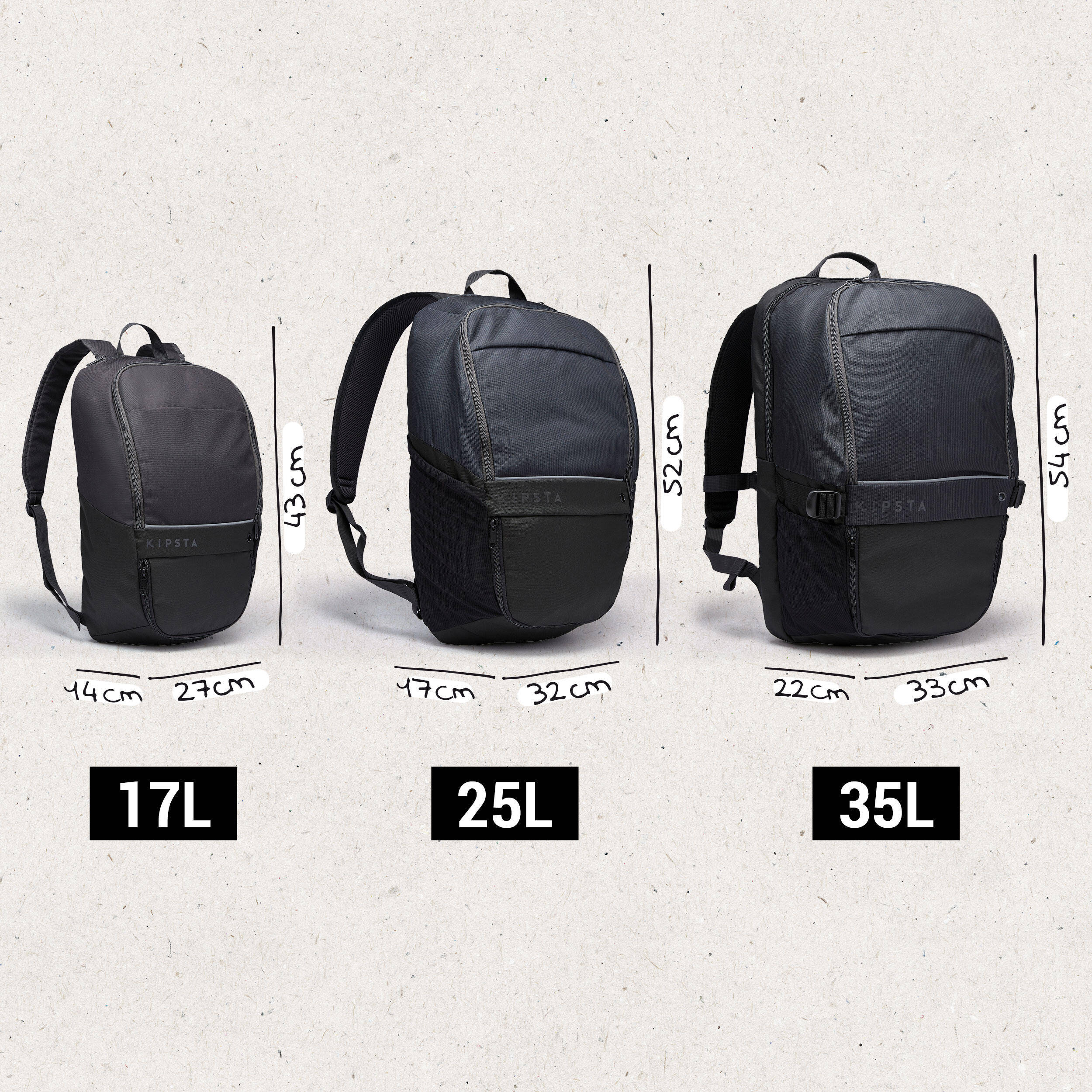 Football Backpack Bag 17L - Navy Blue -  3