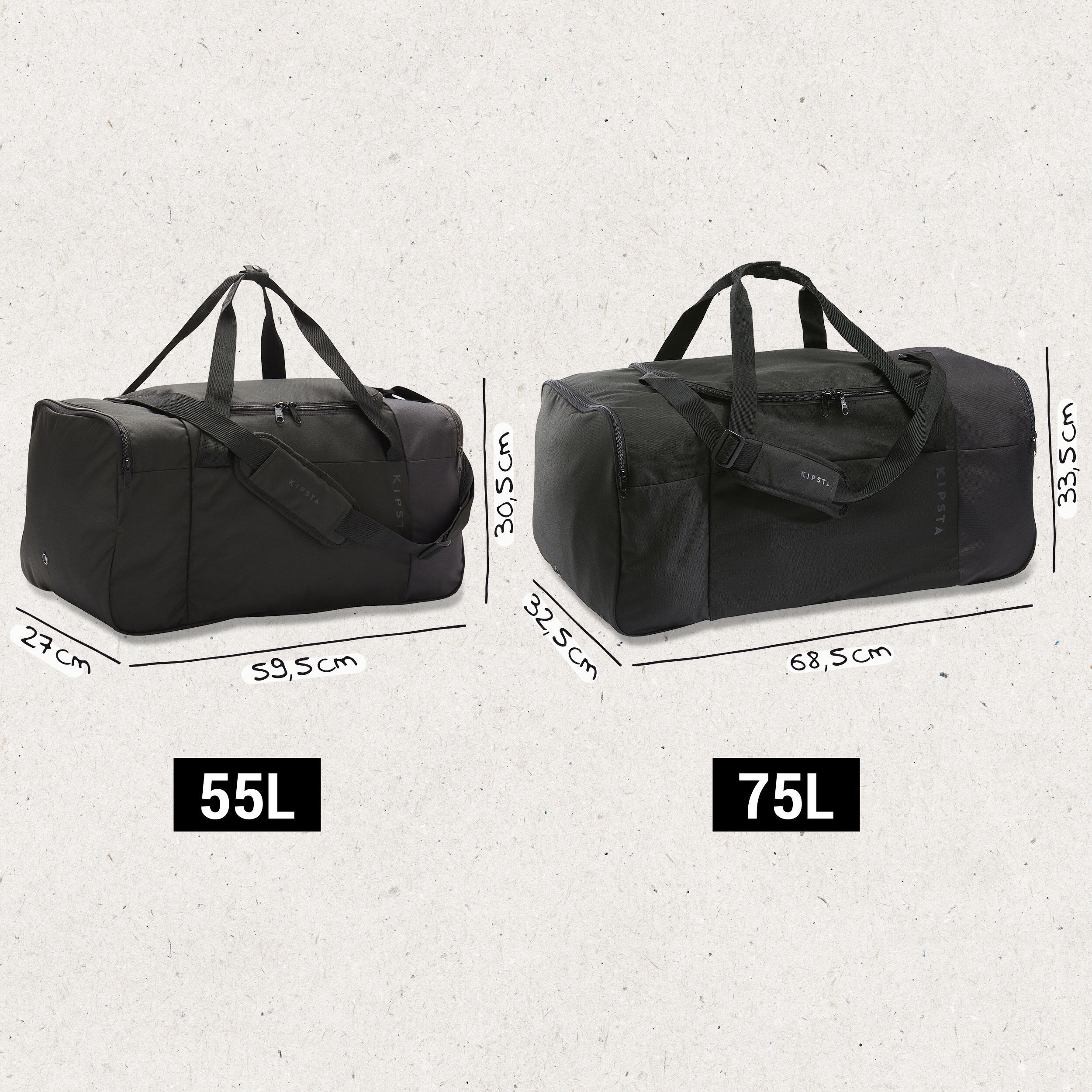 Fold-Down Fitness Bag 30L - Black DOMYOS | Decathlon