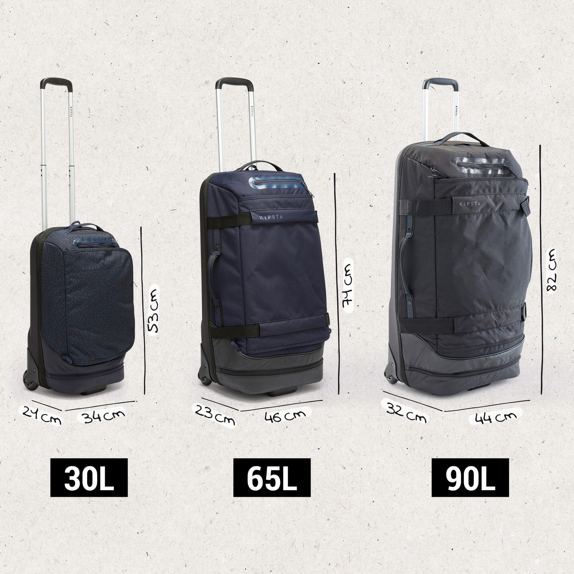 90L suitcase - URBAN black