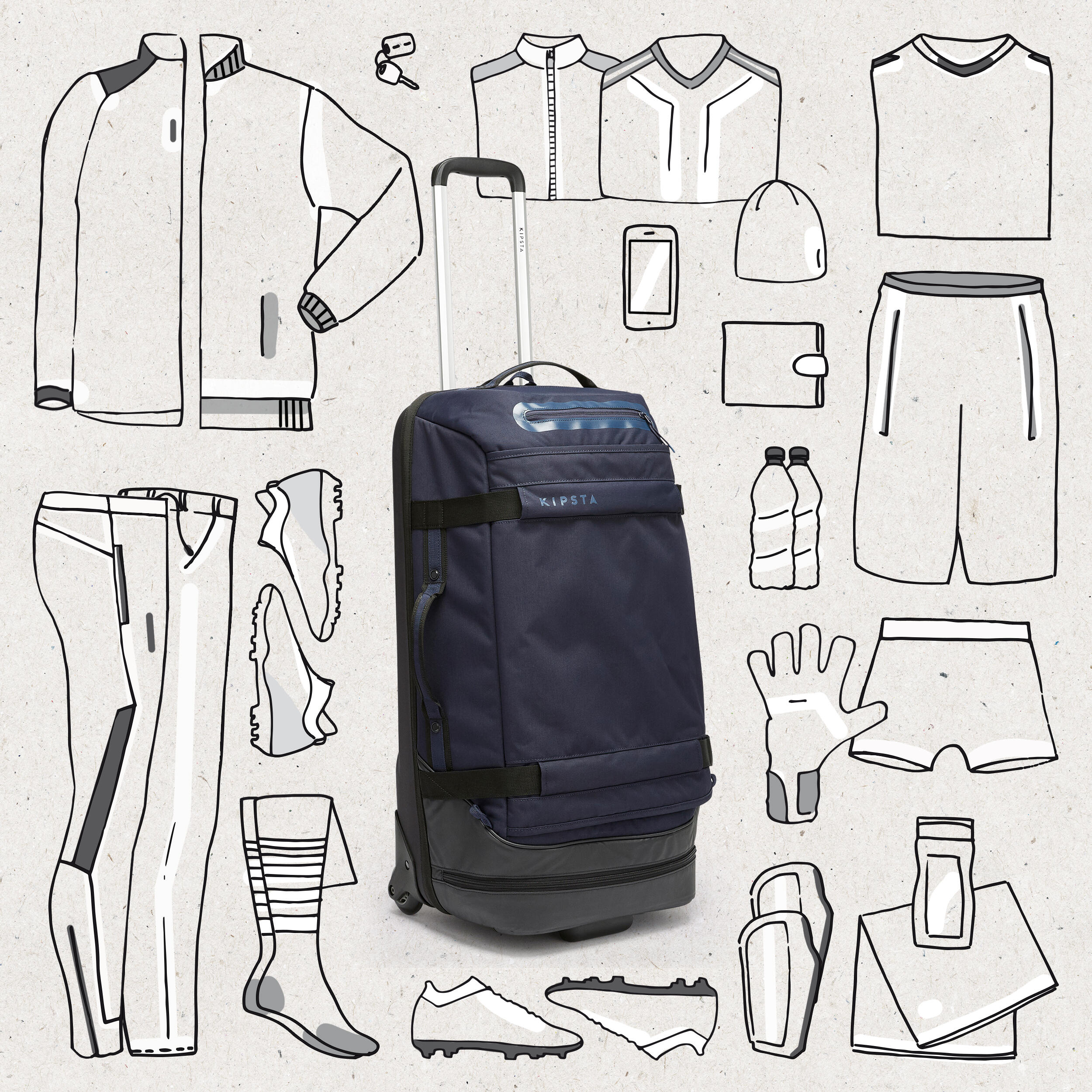 65L Suitcase Urban - Midnight Blue 3/19