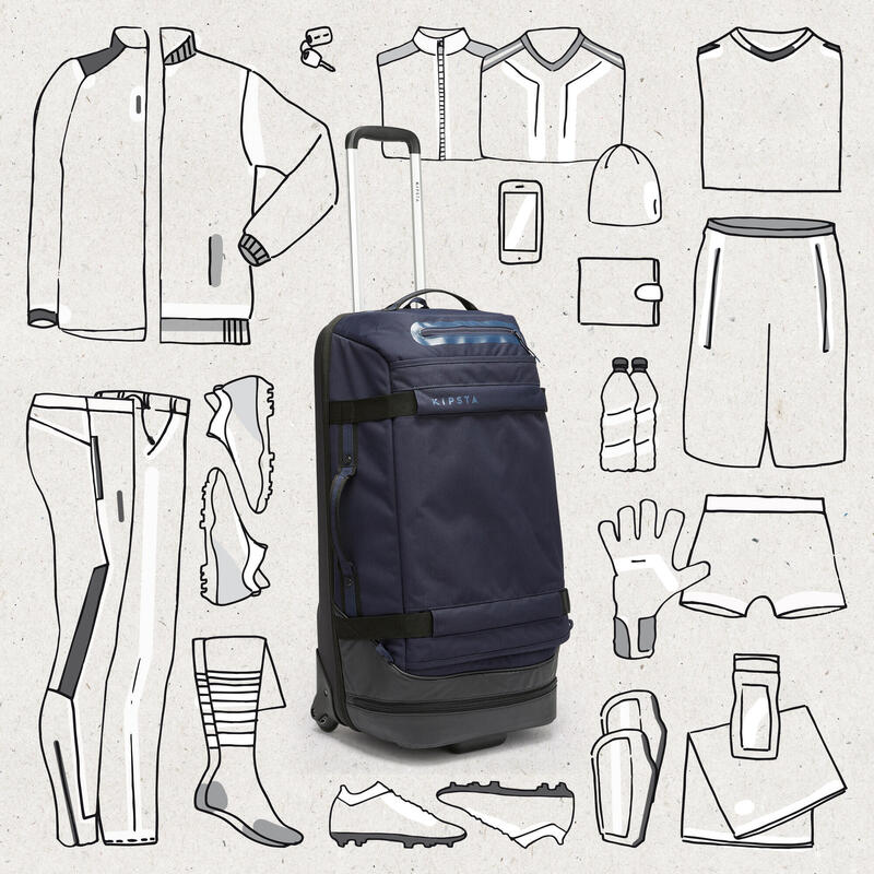 Trolley sporttas Urban 65 liter nachtblauw