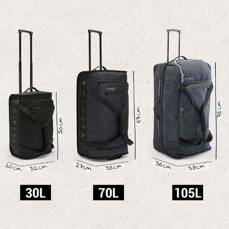 Maleta de Viaje Kipsta Essential 70L negra