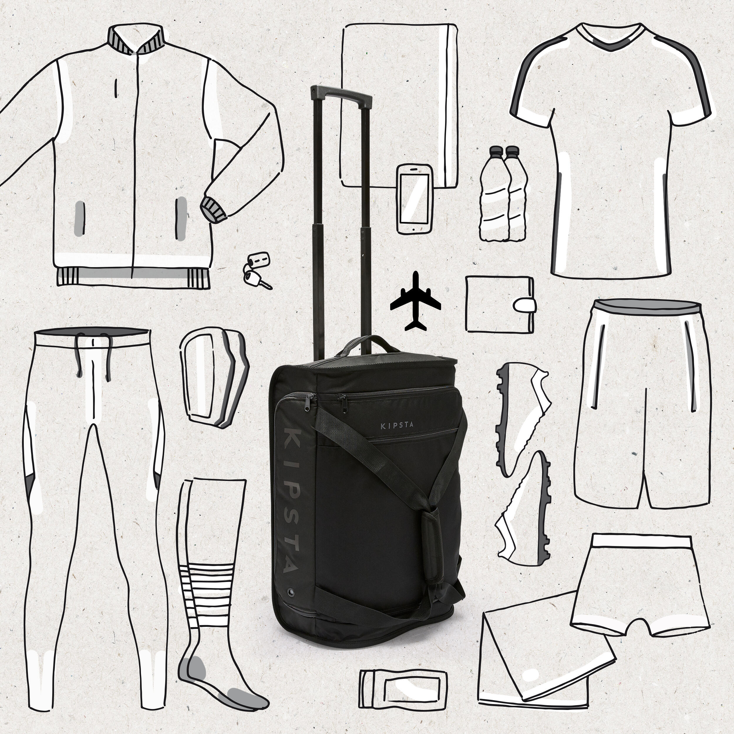 Club 100 30L 2-wheel travel bag with shoe compartment  3/19