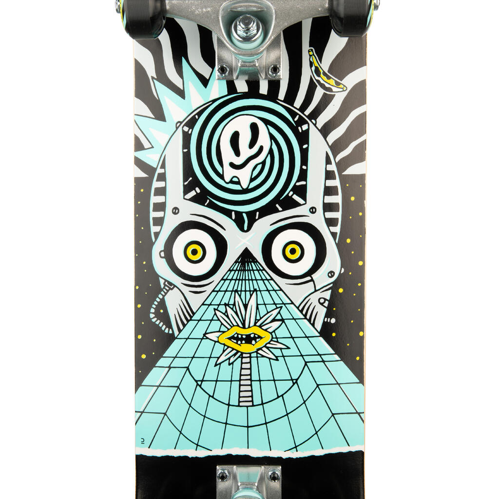 PLANCHE DE SKATE ENFANT  8 - 12 ANS CP100 MID COSMIC TAILLE 7.6