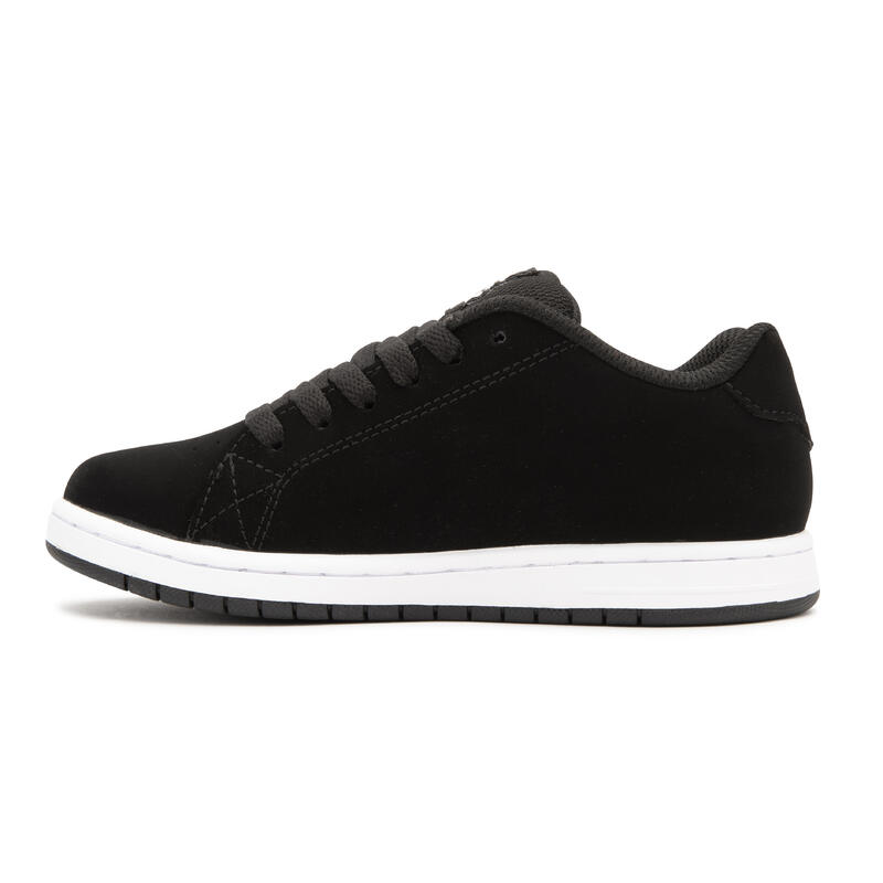 Zapatillas skate resistentes de piel Niños DC Shoes Gaveler Negro blanco
