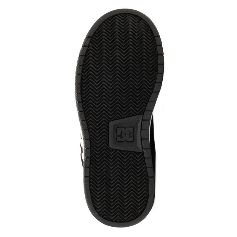 Zapatillas skate resistentes de piel Niños DC Shoes Gaveler Negro blanco