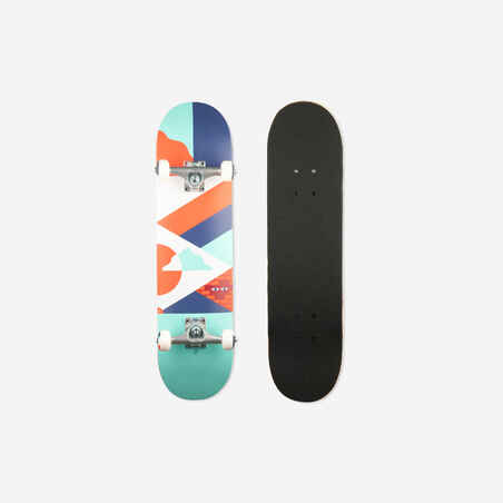 Kids' Skateboard 8-12 Years CP100 Mid Size 7.6" - Geometric