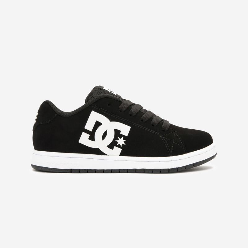 Zapatillas skate resistentes de piel Niños DC Shoes Gaveler Negro blanco