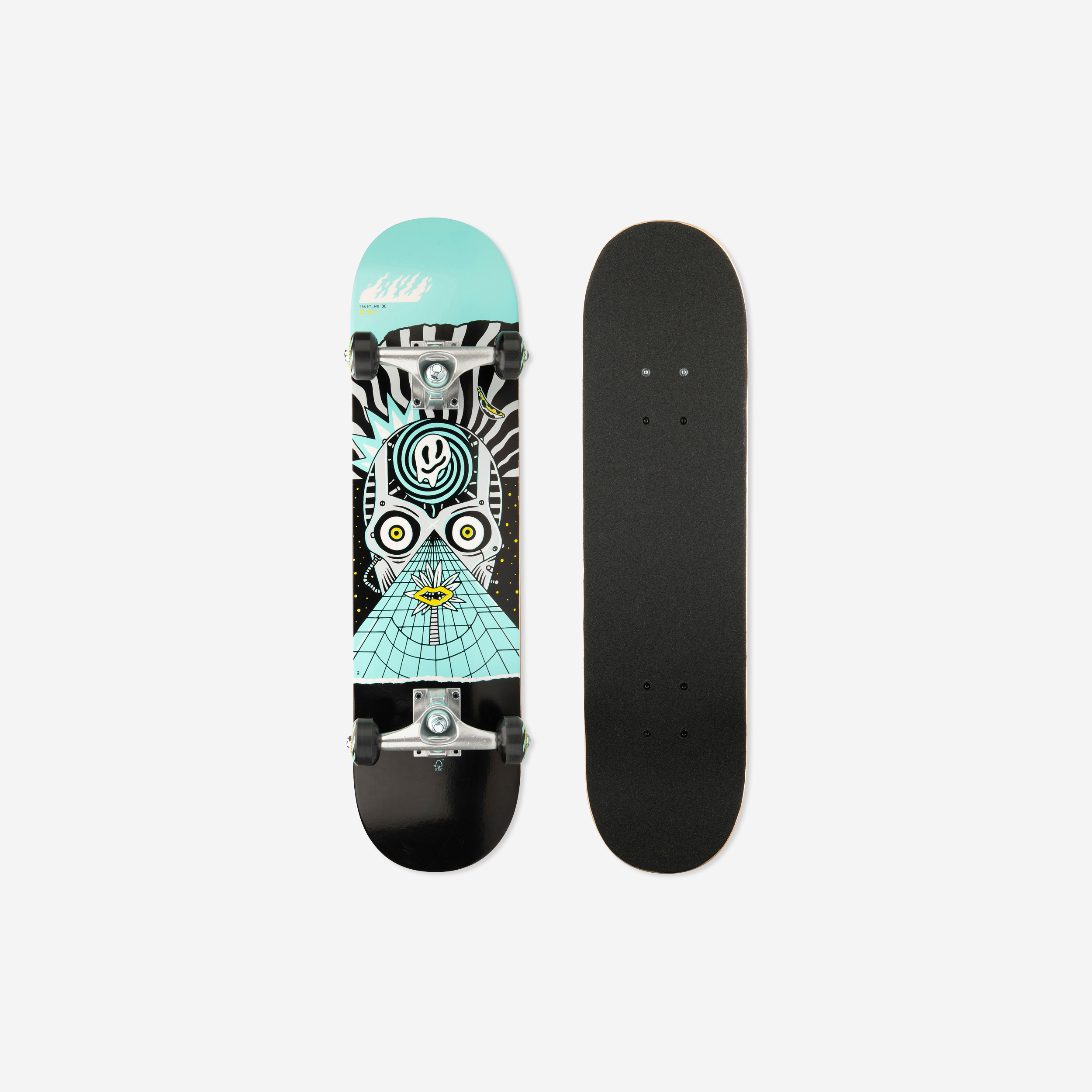 Planche de skate enfant 12 ans cp100 mid cosmic taille