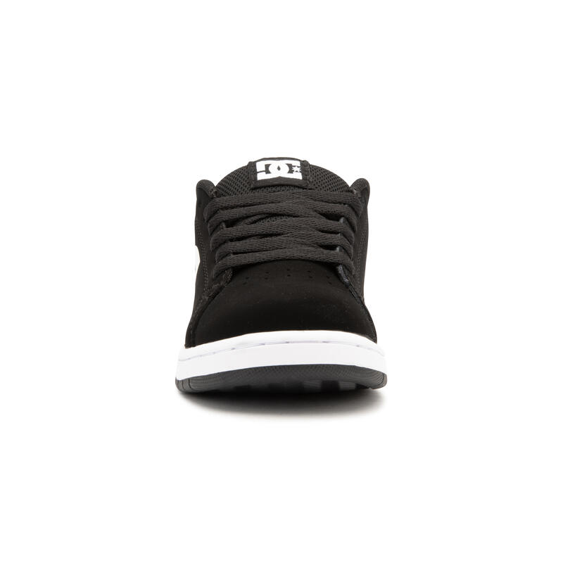 Zapatillas skate resistentes de piel Niños DC Shoes Gaveler Negro blanco