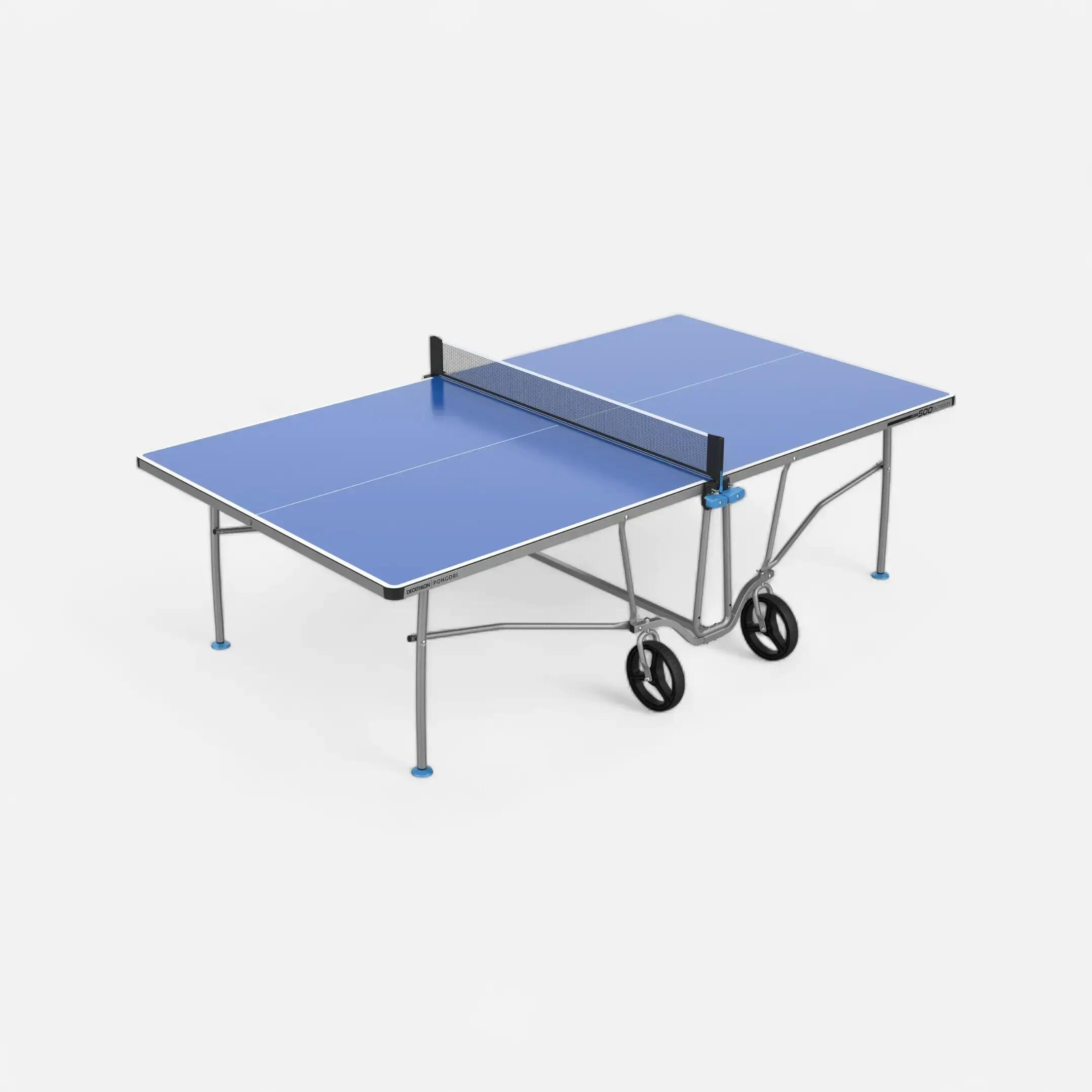 Mesa de ping pong plegable para interior y exterior  Pongori 500.2 - Azul 4/20