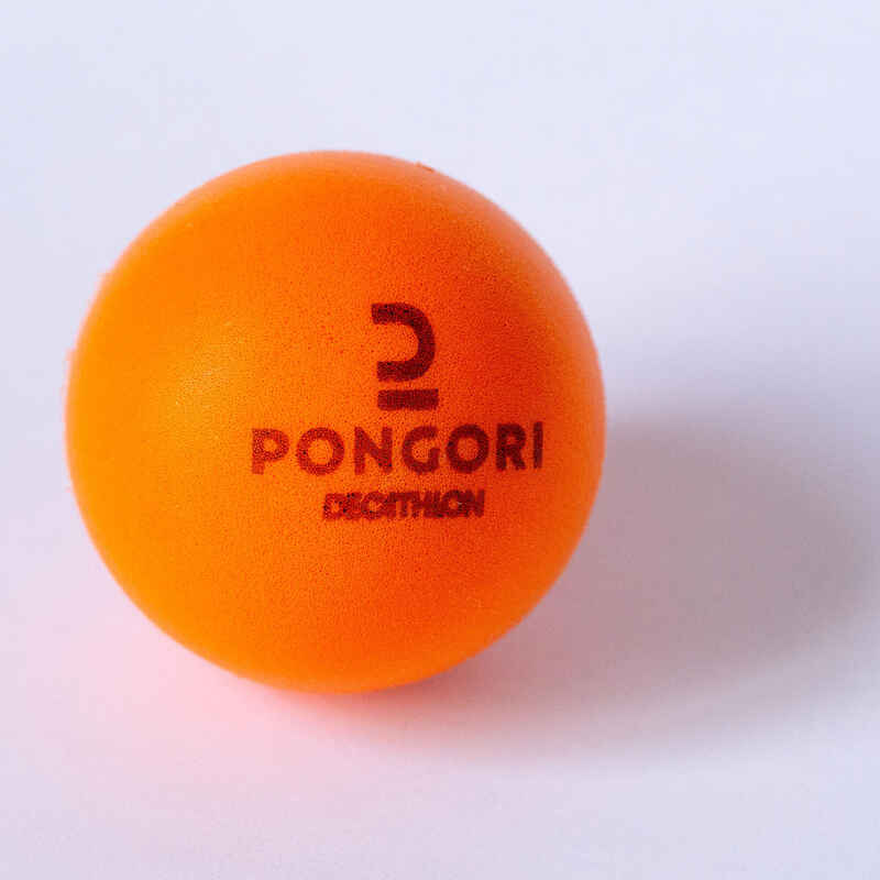 Set of 6 Foam Table Tennis Balls PPB 100 Silent Orange Decathlon