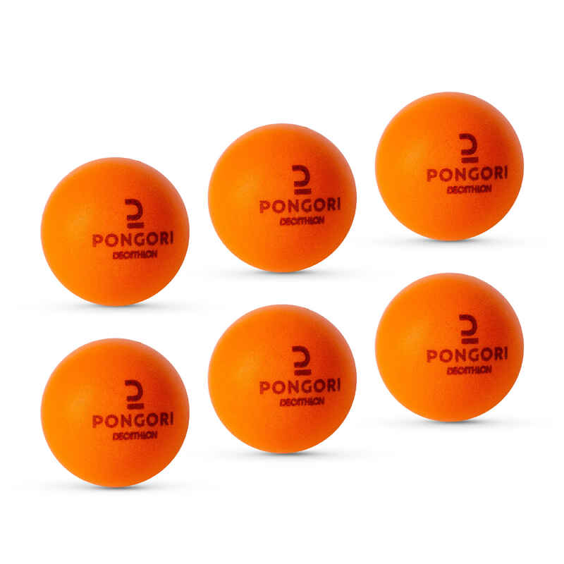 Tischtennisbälle PPB 100 Silent 6 Stück Schaumstoff orange