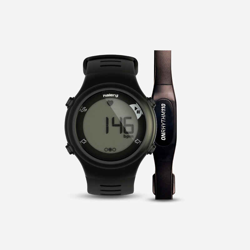 ONRHYTHM 110 runner's heart rate monitor watch black