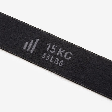 Crna elastična traka za fitnes (15 kg)