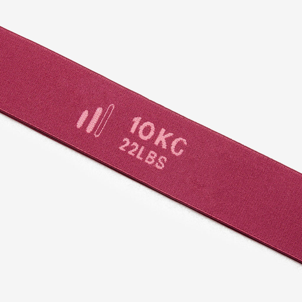 Medium Resistance Fabric Fitness Band - Burgundy