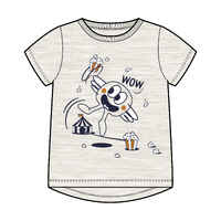 Kids' Cotton T-Shirt Basic - Beige with Pattern