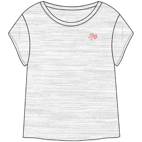 Girls' Cotton T-Shirt 500 - Grey