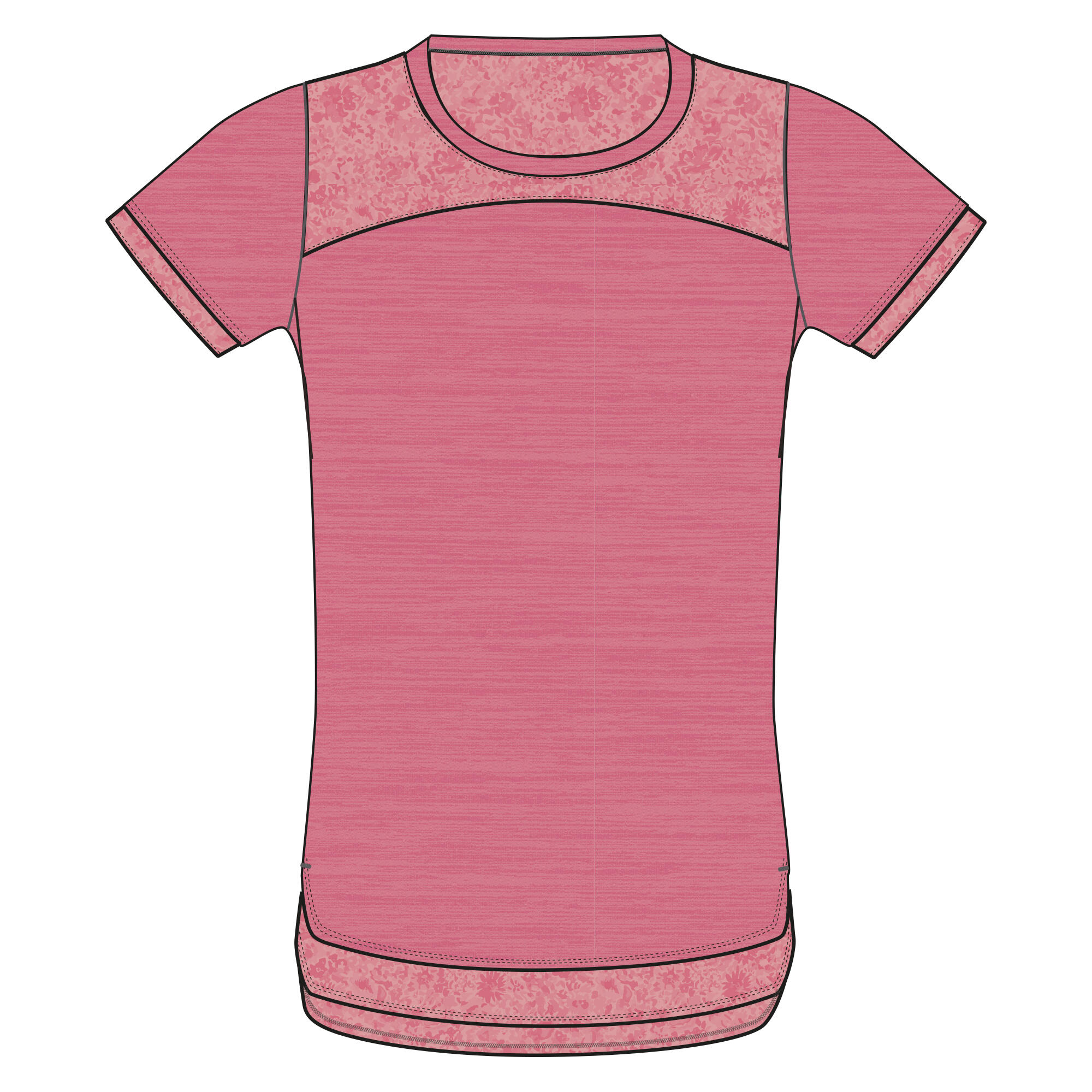 Playera deportiva 2 en 1 rosa con estampado para niños 14/21