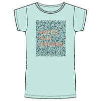 Kids' Basic Cotton T-Shirt - Light Green Print