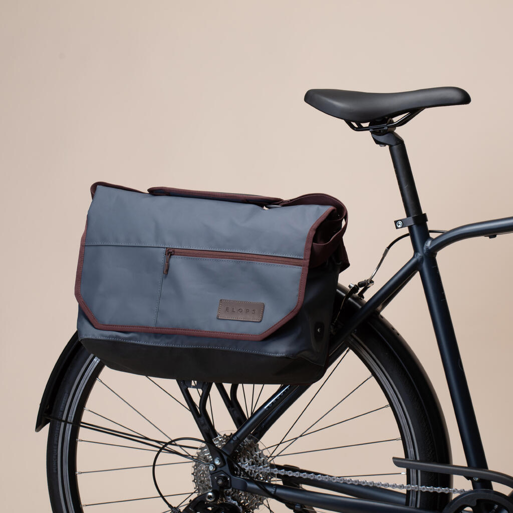 Fahrradtasche Businessbag 500 15 L blau/braun