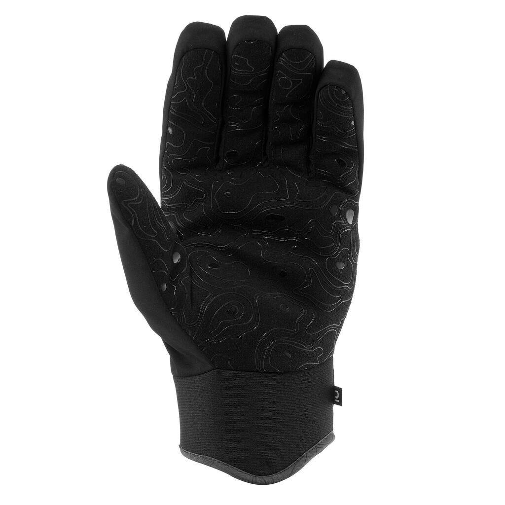 150 LIGHT WATERPROOF SKI AND SNOWBOARD GLOVES-GREY AND BLACK