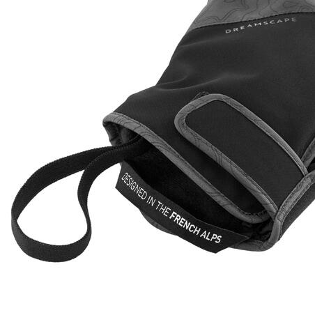 Sivo-crne vodootporne rukavice za skijanje i snoubording LIGHT 150