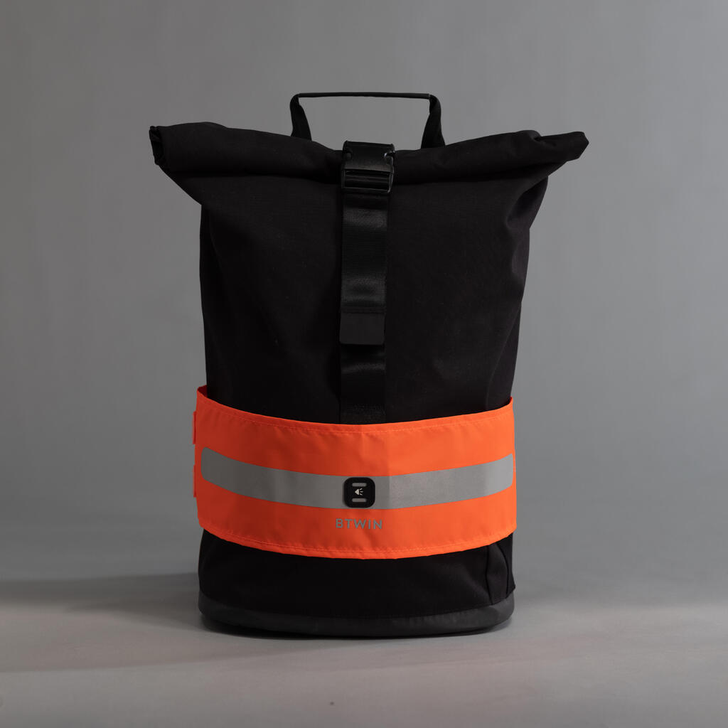 Reflektorband für Rucksack Tag und Nacht sichtbar neonorange 