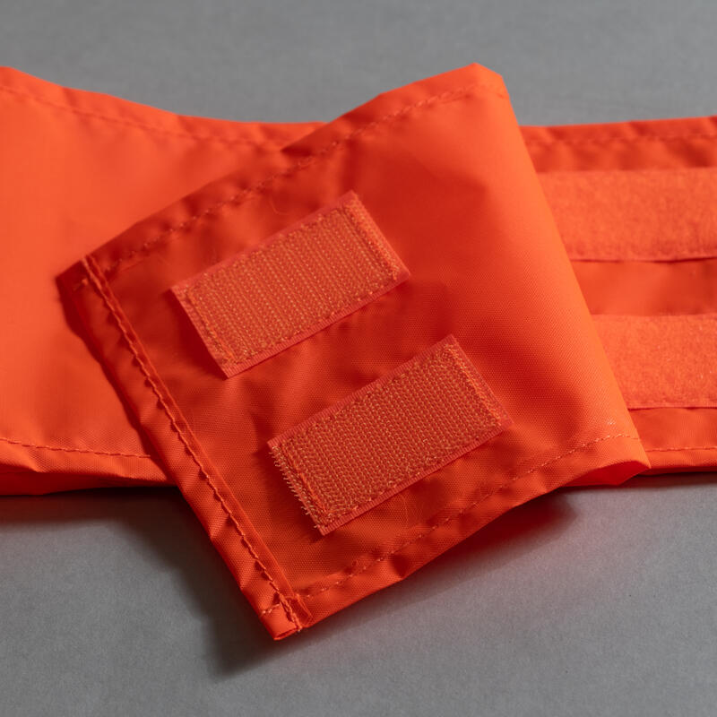 Reflecterende rugzakband voor op de fiets dag/nacht fluo-oranje