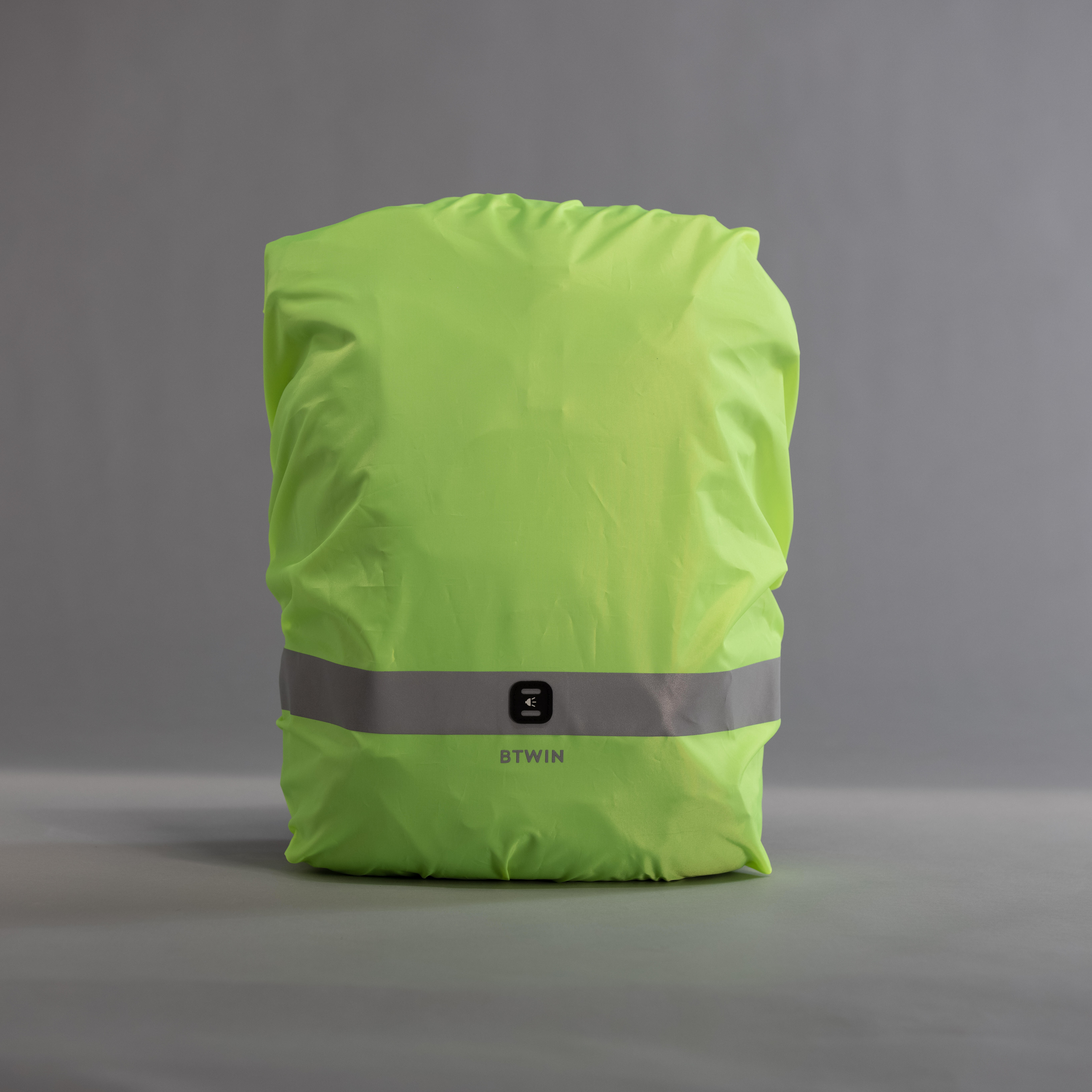 Waterproof High Visibility Bag Cover - Neon Yellow - BTWIN