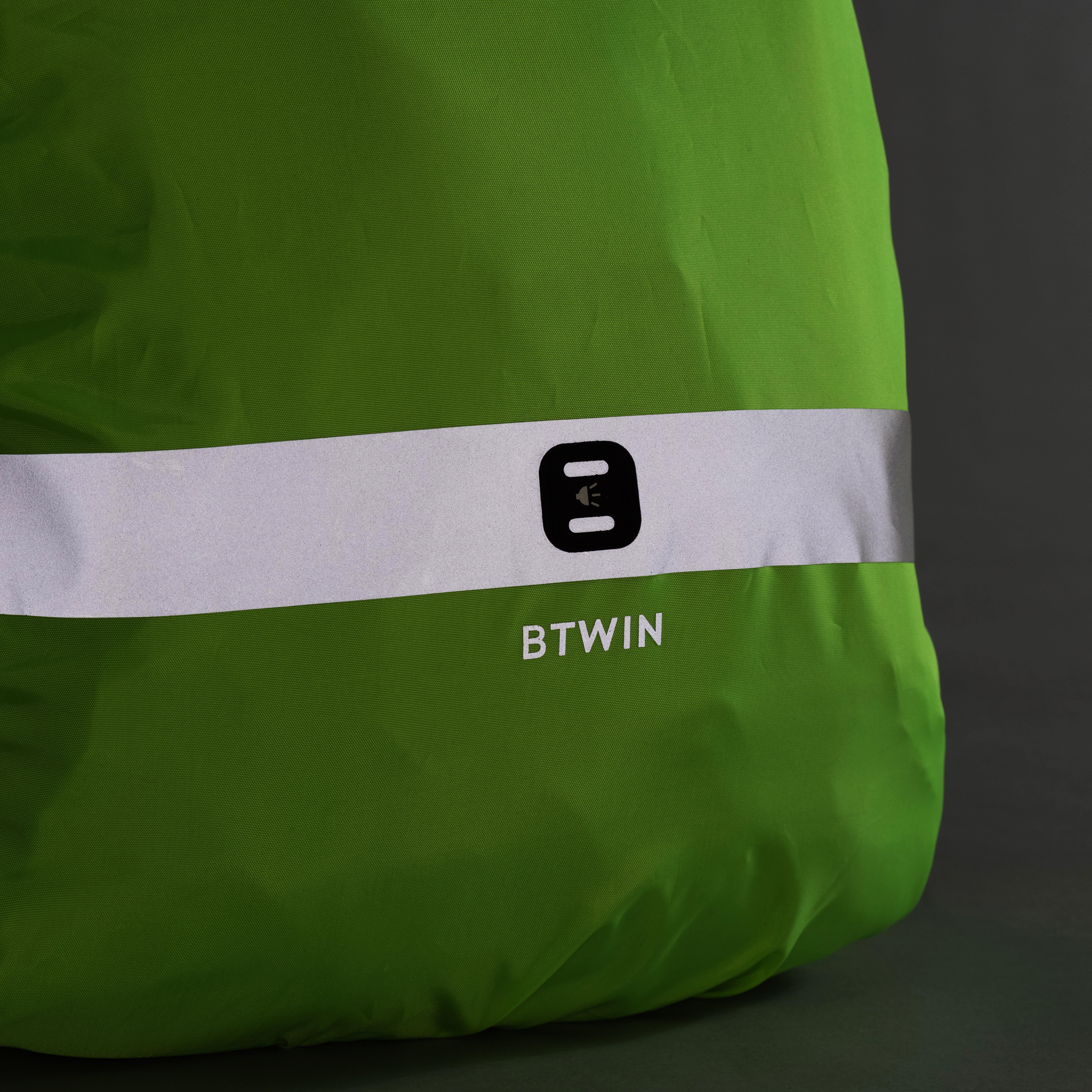 Waterproof High Visibility Bag Cover - Neon Yellow - BTWIN