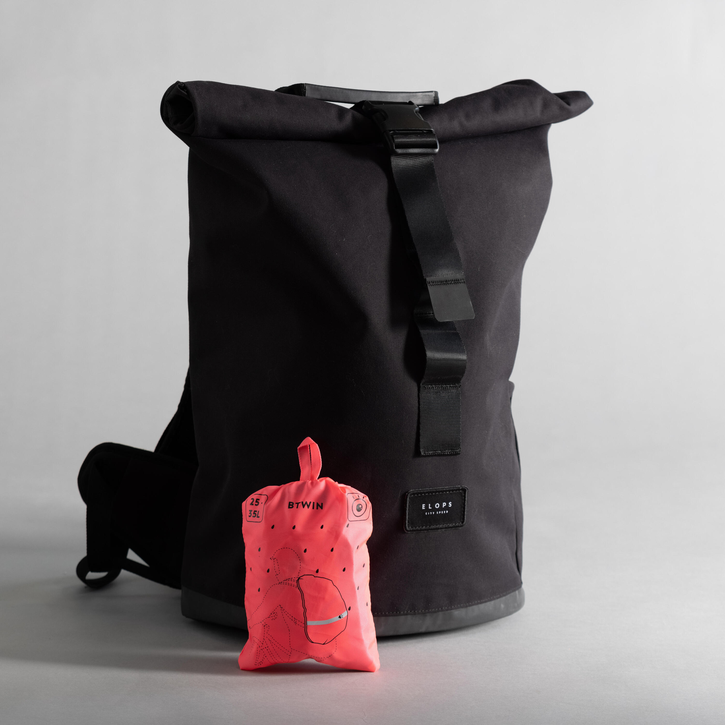 Waterproof Day/Night Visibility Bag Cover - Neon Pink 2/8