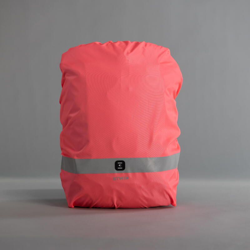 COUVRE SAC IMPERMEABLE VISIBILITE JOUR NUIT ROSE FLUO