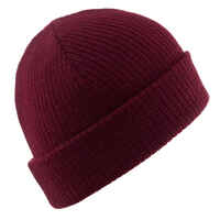 ADULT SKI HAT - FISHERMAN - BURGUNDY