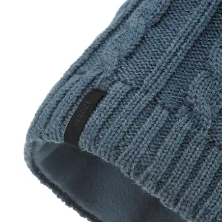 Adult Ski Cable knit Wool Hat - Navy