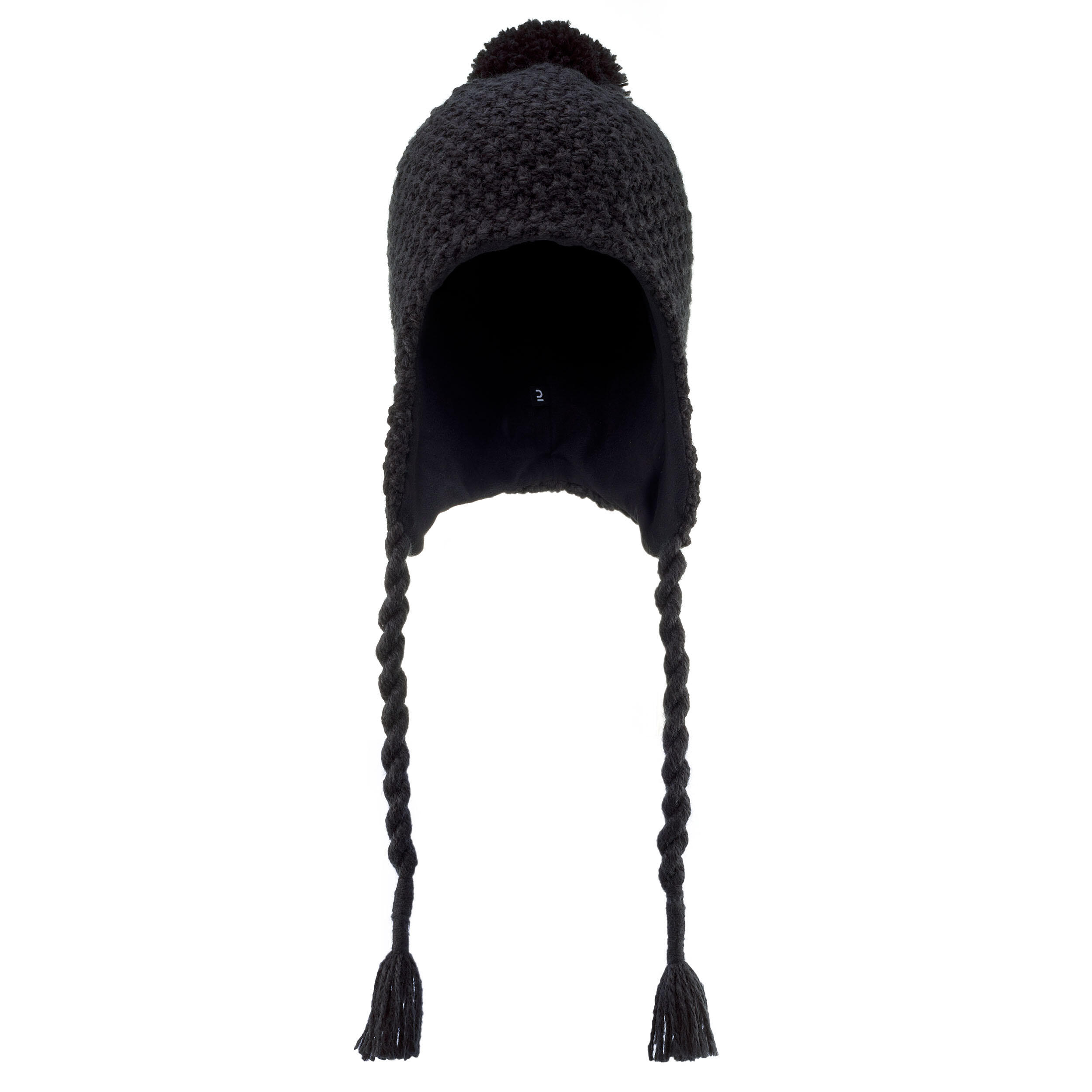 Adult Peruvian Ski Hat Timeless Black 3/6